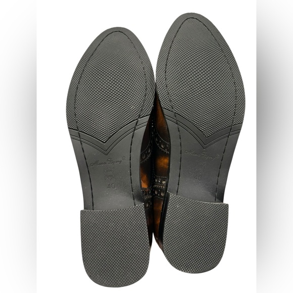 Mona Flying Women's Leather Perforated Lace-up Oxfords 40 US Size 9 - Picture 4 of 8